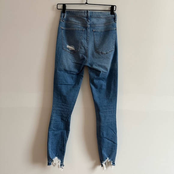 Abercrombie & Fitch Distressed Skinny Jeans in Blue - Picture 5 of 7